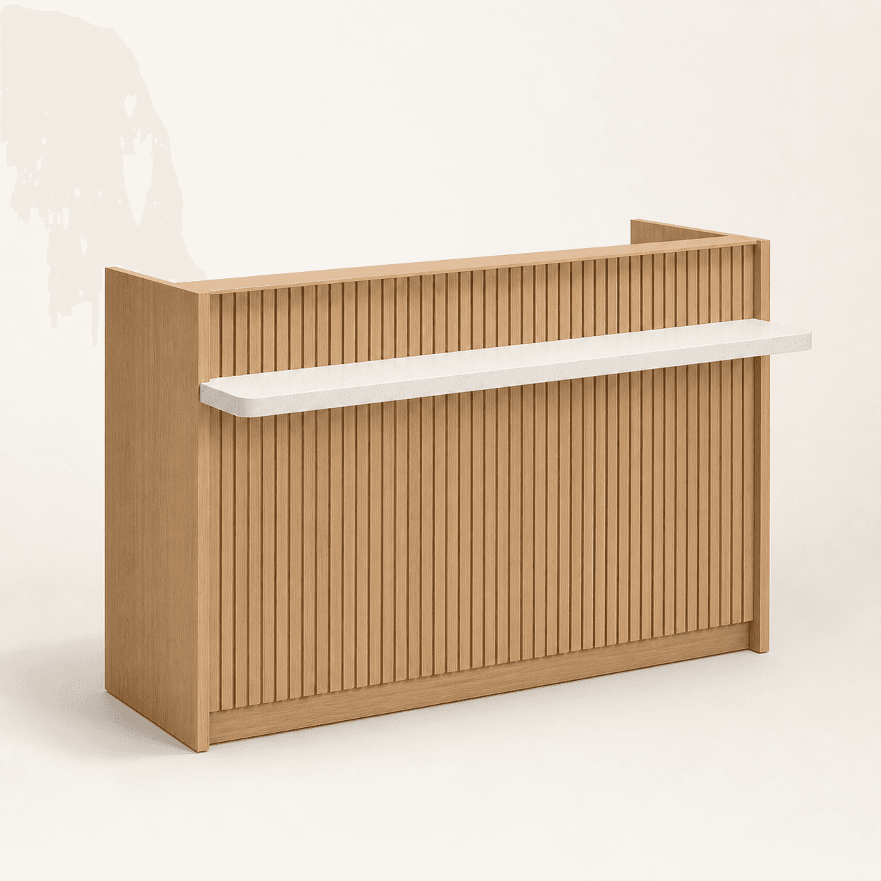 Ribbed Oak Reception Console